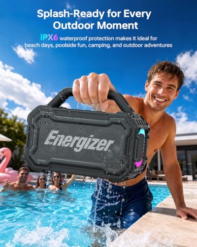 Energizer Outdoor Bluetooth Speakers, 100W Peak Portable Wireless Speaker - image 4