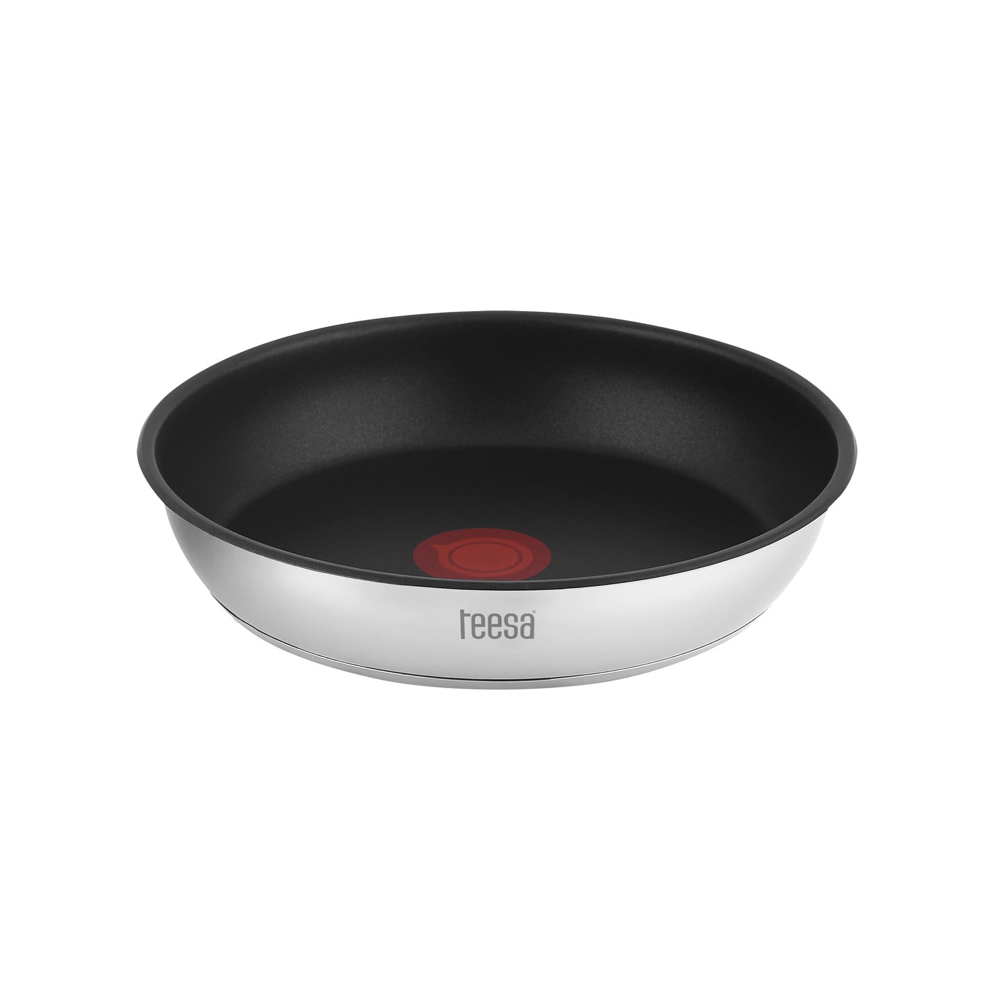 Teesa Zestaw 3 Patelni z Odłączaną Rączką 22cm 24cm 28 cm Tytanowa Powierzchnia FRYING PANS SINGLE HAND Stal Nierdzewna Typ 304 Wszystkie Rodzaje Kuchenek TSA0155