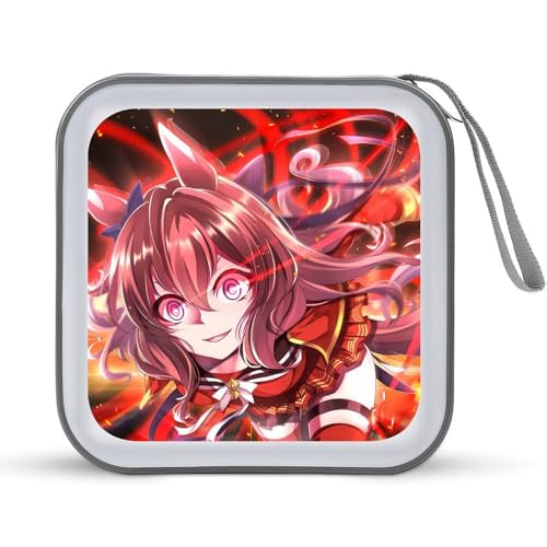 ウマ娘 CDケース プラケース DVD収納ケース CD収納ボックス ディスクケース 防水 メディアケース 大容量 40枚収納 小型 持ち運び便利 薄型 ファスナー付 旅行