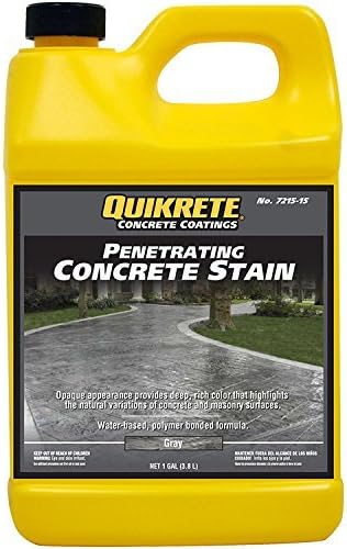 Quikrete Semi-Solid Gray Water-Based Penetrating Concrete Stain 1 gal.