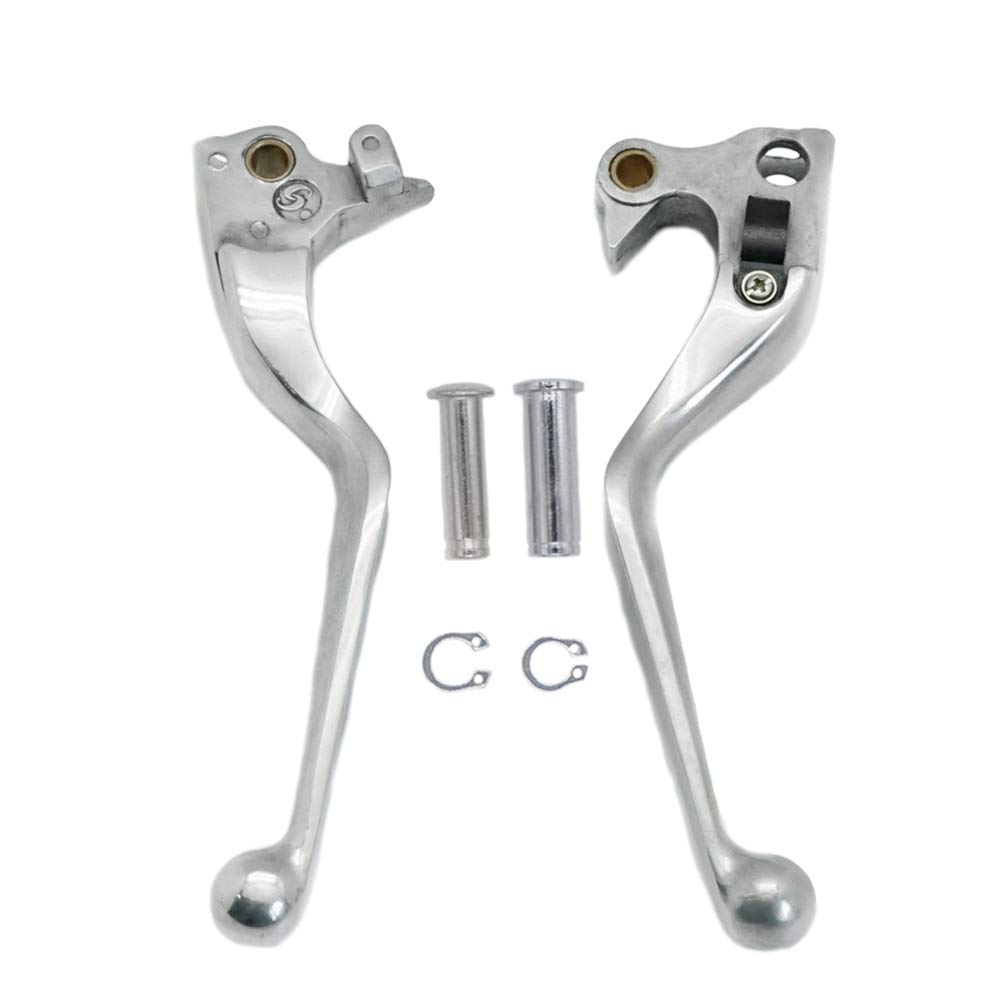 S SYUU Leve di frizione freno in lega di alluminio premium Compatibili con Harley XL Sportster 883 1200 XL883 XL1200 Forty Eight Seventy Two 2004-2013 per Motociclette avventura e lunghi giri Polished