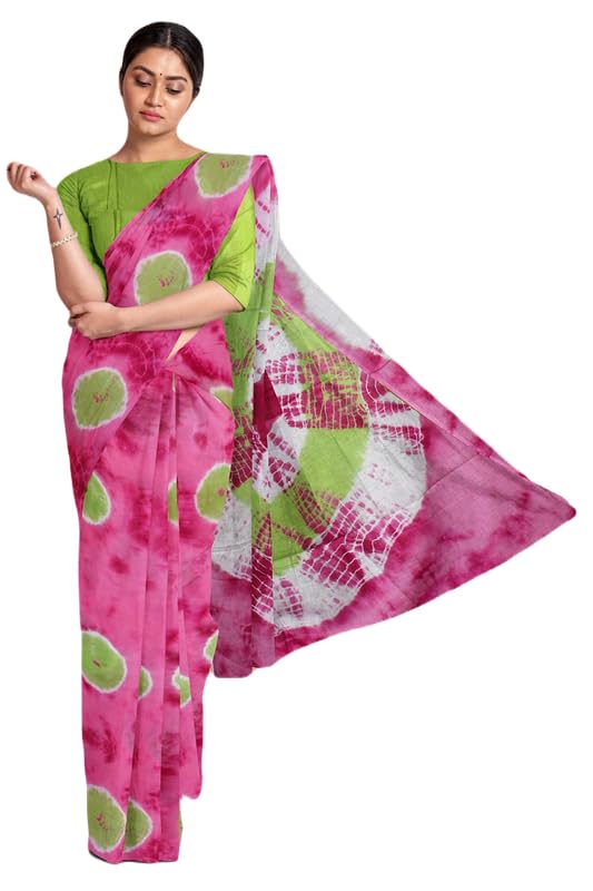 Image of SURAJ INTERNATIONAL Printed Cotton Saree For Women With Blouse Piece | Ideal For Everyday And Office Wear