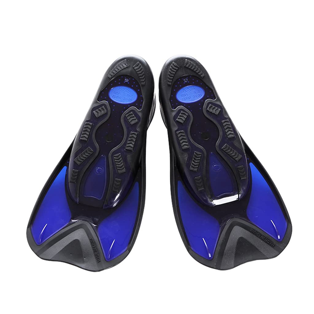Universelle Schwimmflossen, kompletter Fuß, Tauchen, Schwimmtraining, Flippers XXS/XS/S/M/L/XL, für Kinder und Erwachsene, Schwimmflossen, Schnorcheln, feines Wasser (BLU, S)