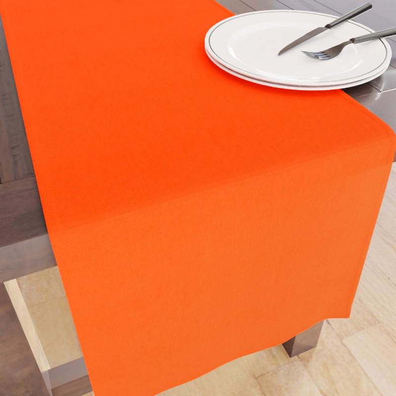 Encasa XO Table Runner 13x72 in Long, Orange, 32x183 cm