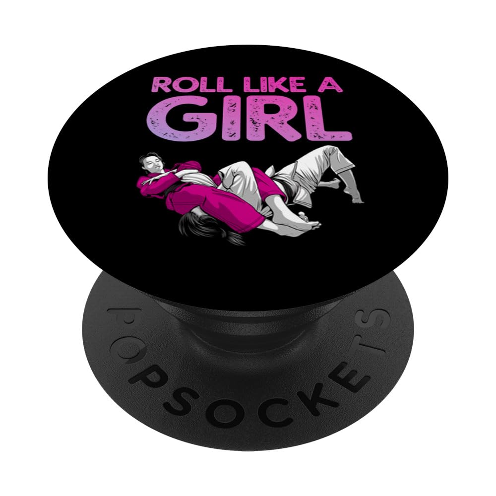 Funny Jiu Jitsu Art For Women Girls Kids Brazilian Jiu Jitsu PopSockets Adhesive PopGrip