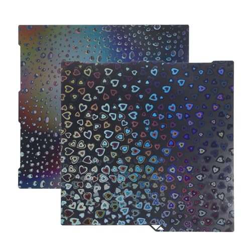 PEH Build Sheet 256x268mm, Double Sided 3D Printer Bed Platform Sweetheart Water Drop Pattern Plate for 3