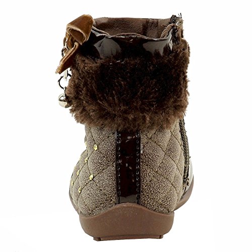 Laura Ashley Toddler Girl's Studded Dark Brown Fashion Boots Shoes Sz: 8T4