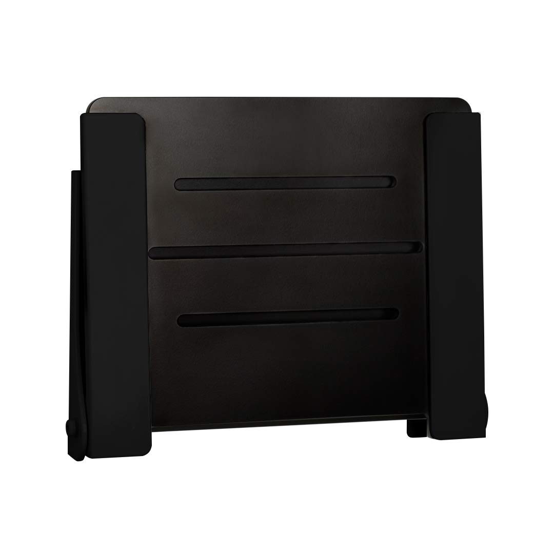 Seachrome SHAF-185155-PBS-S-MB High Back Silhouette Folding Wall Mount Shower Bench Seat with Matte Black Frame