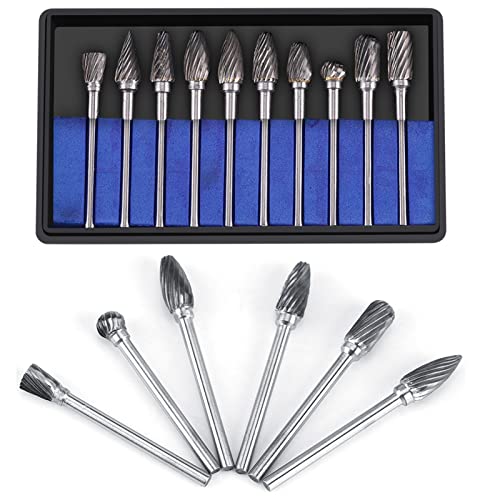 Set de 10 fresas rotativas de carburo de tungsteno miniatura 3