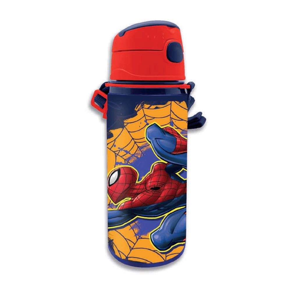 Kids Licensing Spider-Man Aluminium Water Bottle with Click Closure [600 ml]