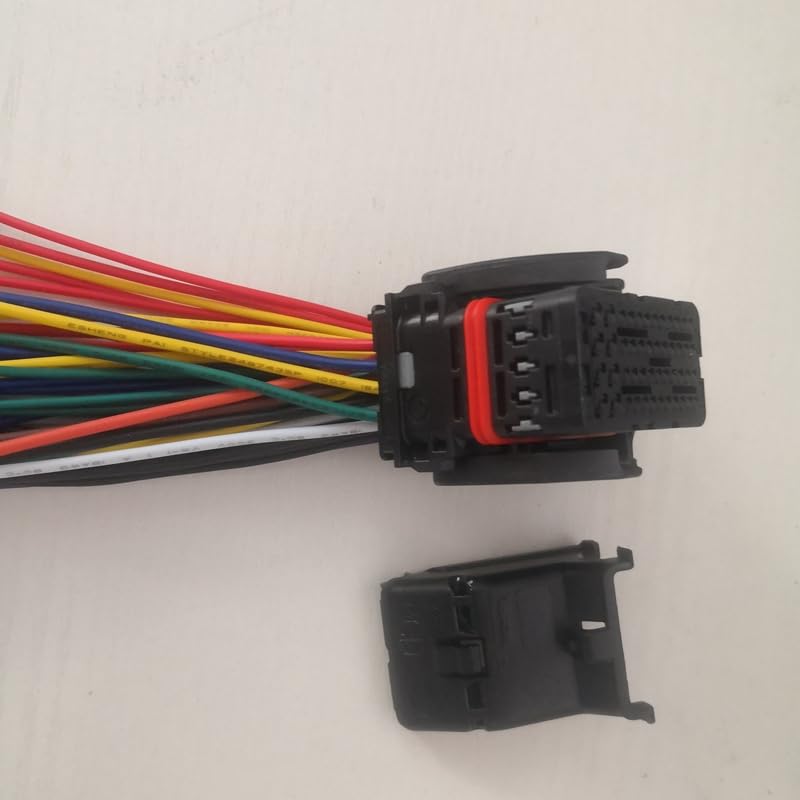 48 Pin/Way ECU Female Connector Plug with Wire Harness Cable Cover for 5007620481 Automotive Central Contral System 643201311 - (Color Name: 1pcs)