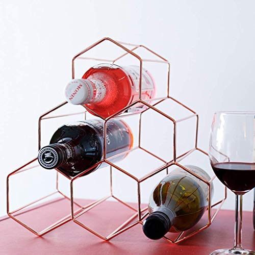 Soporte metálico para 6 botellas - estilo nórdico miniatura 3