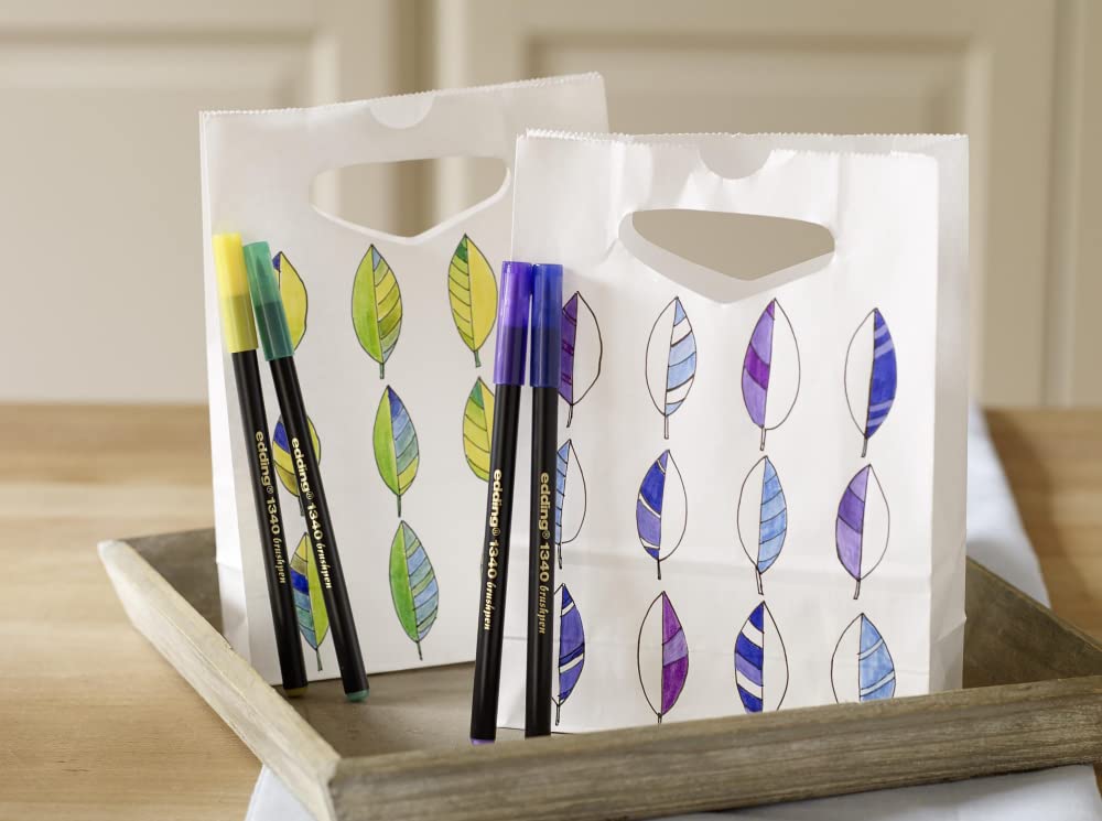 Edding 1340 Brush Pen - Ochre Color - Flexible Brush Tip For Drawing, Lettering, Mandalas & Watercolor Effects