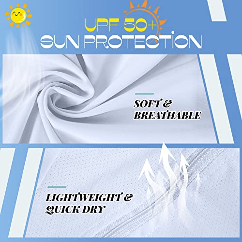 Image of Hercicy 2 Pcs Cooling UV Protection Clothing Sun Protection Hoodie Jacket Full Zip Sun Block Clothing for Women Fit Size S-XL, Blue, Pink, Medium