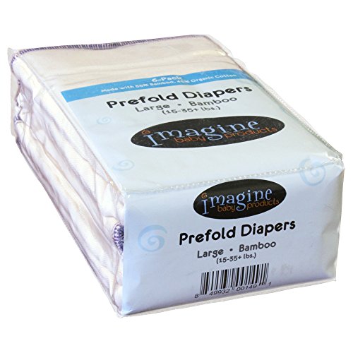 Image of Imagine "Smart Fit" Prefold Diapers 6-pack (Large, Bamboo)