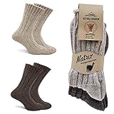 🦶 KEIN EINLAUFEN – Unsere Alpaka Socken sind bereits vorgewaschen, d.h. die Alpaka Wollsocken sind direkt verwendbar und sie laufen später nicht mehr ein. Einfach Auspacken, sofort Tragen und warme Füße genießen, auch im kältesten Winter.