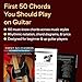First 50 Chords You Should Play on Guitar | Beginner Guitar Sheet Music Songbook with Easy Chords and Progressions | Step by Step Guitar Learning Book for Acoustic and Electric Players