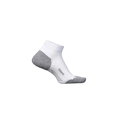 Feetures Elite Max Cushion Low Cut Crew Cut Socks Shoes White 1