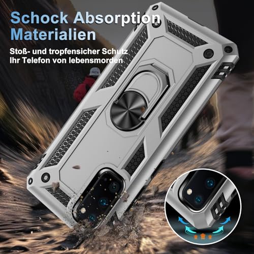 Coque Samsung S20 protection militaire blindée argent LEVIOSA 360 - 2