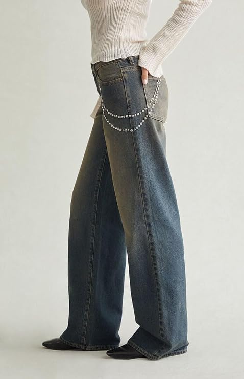 PacSun Women's Casey Low Rise Baggy Jeans Light Blue Tinted