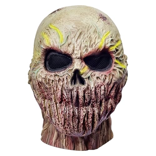 Lalieffacely Latex Vollkopfmaske Zombie Alien Maske, Halloween Masken...