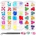 LIMGLIM 132pcs Nail Dried Flowers 3D Nail Stickers Supplies 3 Boxes 36 Colors Mini Natural for Nail Art Supplies Decals Mixed Accessories, Starry Flower
