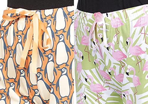 Image of Club A9 Women's Regular Fit Cotton Printed Shorts (Multicolor,2XL) (Pack of 2) (WSCOM2 204 XXL)