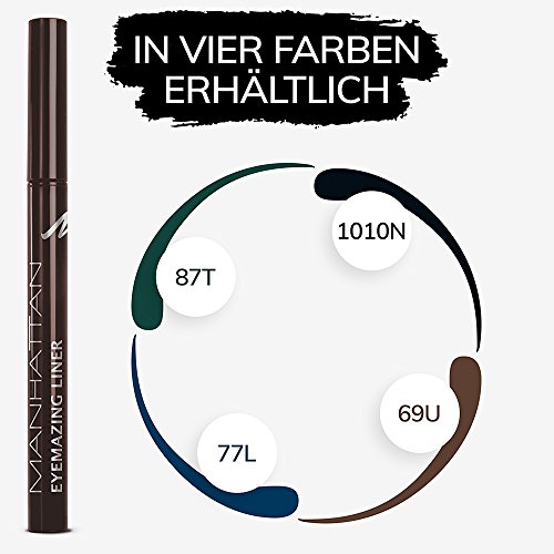 6. Bild von Manhattan Eyemazing Liner – Brauner Filz-Eyeliner für perfektes Auftragen – Farbe Brown Toffee 69U – 1x 1,2ml