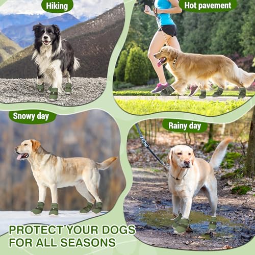 Dcoagt 0001 Dog Shoes For Large Dogs, Mesh Breathable Dog Boots & Paw Protectors thumb #4