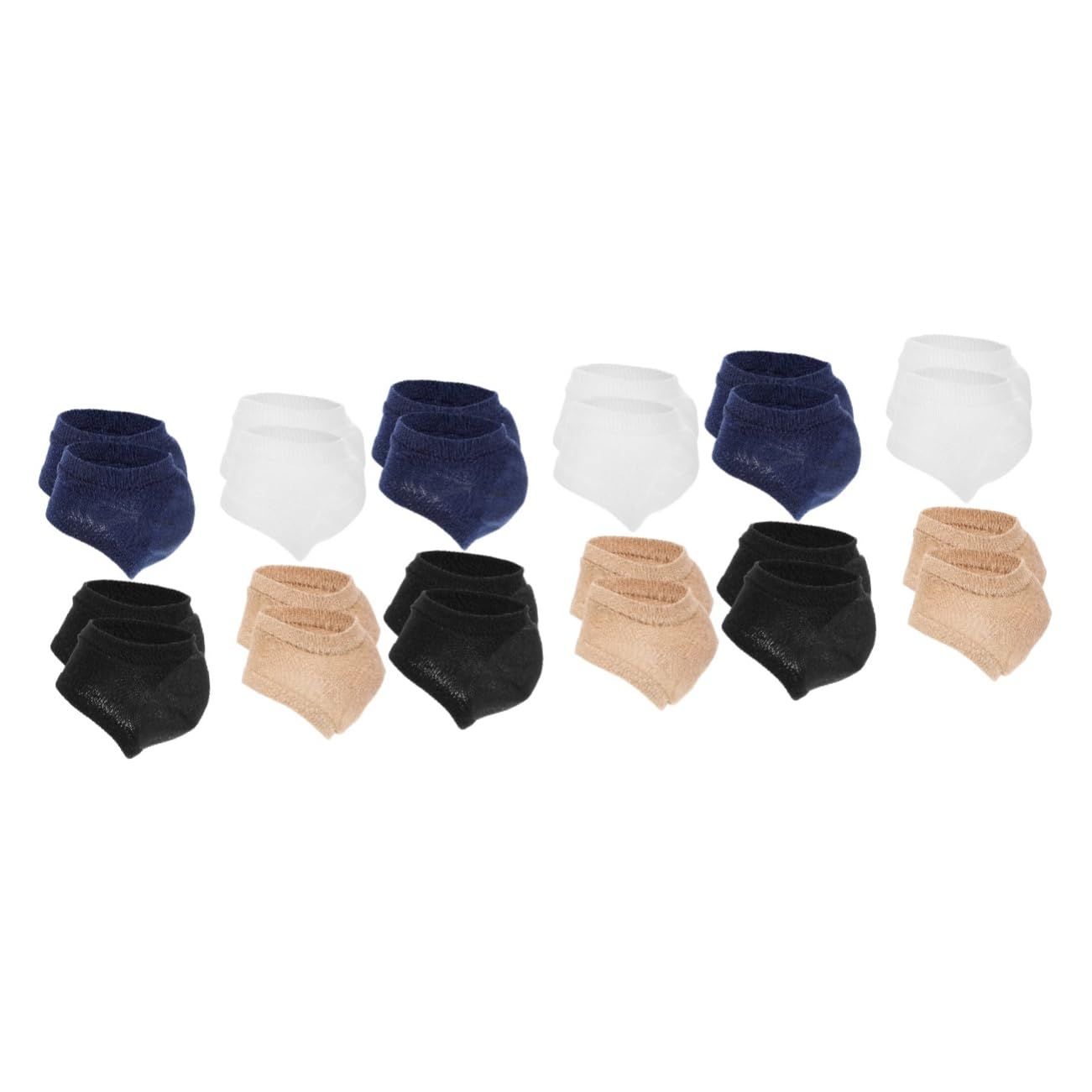 NOLITOY 3sets Comfortable Heel Socks Padded Heel Protectors for Dry Cracked Feet Moisturizing Socks Shoe Protector Crease Toeless for Women 4pairs*3