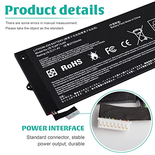 Image of ASUNCELL 3720mAh AP13J4K Battery for Acer Chromebook 11.6 inch C720P C720 11 C740 Sesies C720P-2666 C720-2800 C740-C3P1 C740-C4PE KT.00304.001 KT.00303.001, 11.4V 4-Cell (2.5cm Short Cable)