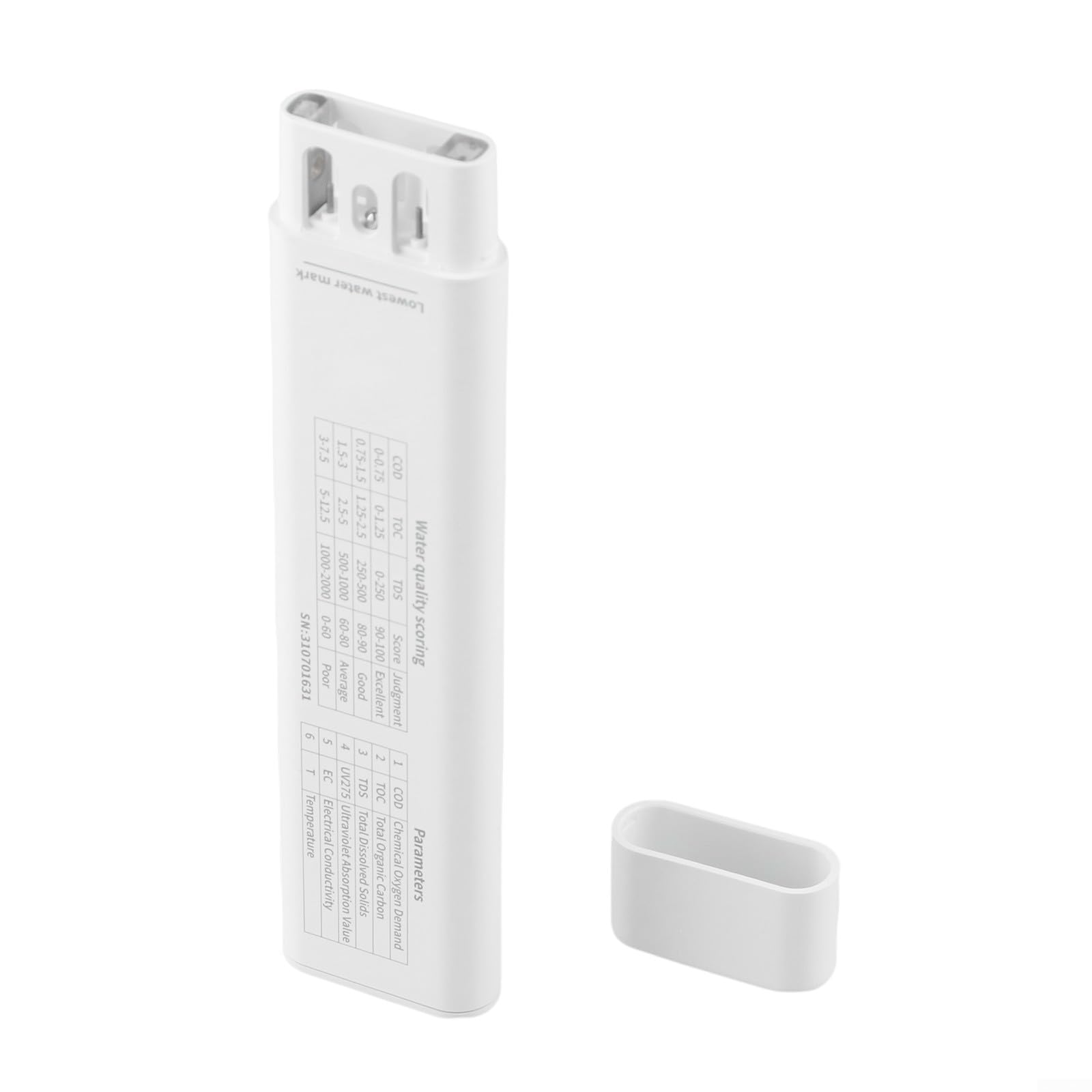 DAZZLEEX Penna per test di qualità dell'acqua 6 in 1 con misuratore di conducibilità per TOC/COD/UV275 e rilevamento della temperatura, materiale ABS per test dell'acqua potabile e varie risorse