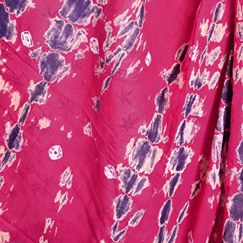 Image of Women's Pure Cotton Multi-Colored Traditional Authentic Tie Dye with Bandhej Bandhani Dupatta Chunni