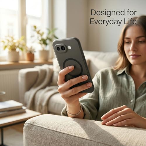 Image of amazon basics Luxury Paper Thin Back Case Cover for Google Pixel 10A 5G | Matte Finish | Compatible with magsafe | (Black, Google Pixel 10A 5G)