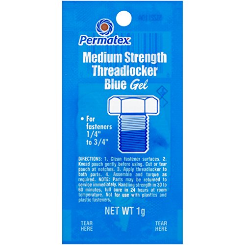 Image of Permatex 09978 Counterman's Choice Medium Strength Threadlocker Blue, 1 g Pouch