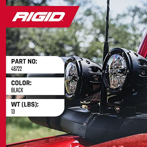 Rigid Industries - Dual Pod A-Pillar Mount Kit - Fits The 2021 Ford Bronco Full Size - Compatible With 360-Series, D-Series, Radiance Pods, Adapt Xp, Dxl #TOP3