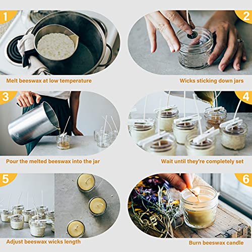 Beeswax Pellets Organic, White Organic Beeswax Flakes 2 Lb, Bees Wax Pellet Flake Making Supplies Triple Filtered Melt Beeswax Pastilles For Diy Candles, Skincare, Lip Balms, Lotions Gift #TOP5