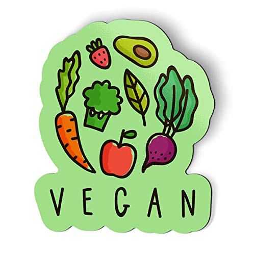 GT Graphics ExpressVegan Vegetables - 5.5" Magnet for Car Locker Refrigerator