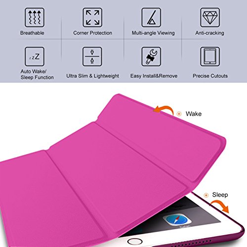 Image of DuraSafe Cases iPad PRO 10.5 Inch 2017 Air 10.5 3rd Generation 2019 [ Air 3 ] MQF12HN /A MQEY2HN /A MQF22HN /A MQF02HN /A Slim Lightweight Protective PC Dual Angle Stand Cover - Pink