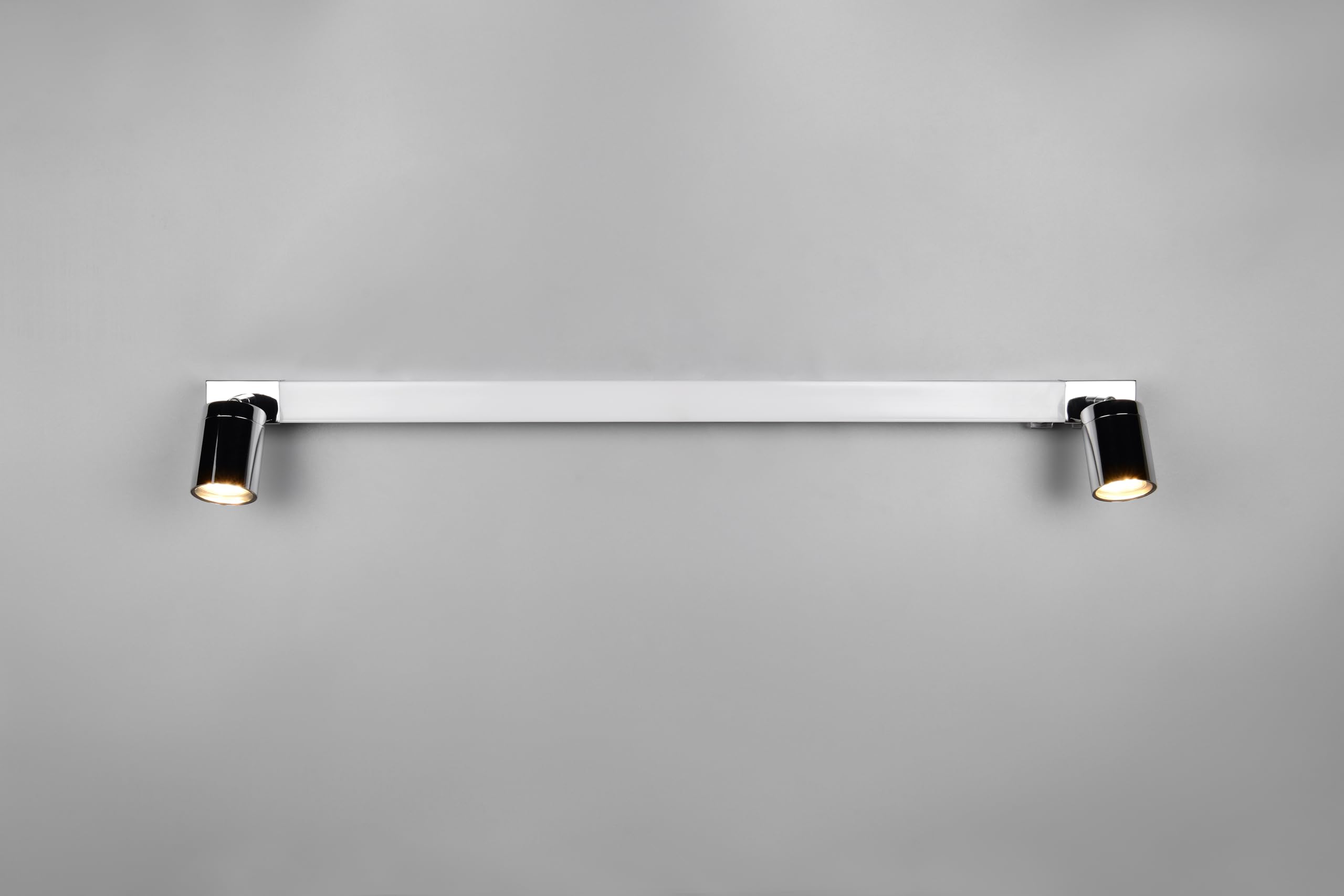 Trio Leuchten Lámpara de pared para baño LED ENRICO 281479306, metal cromado, LED de 9 vatios, excl. 2x GU10, color de luz ajustable