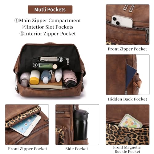 GAEKEAO Designer Leather Backpack Purse