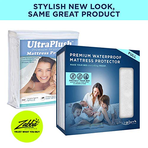 UltraPlush Twin Waterproof Mattress Protector - Bedwetting, Mites, Bed Bug Cover - Thumbnail 6