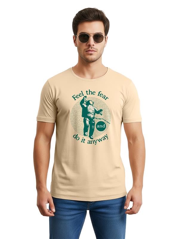 Image of Cotton Blend Regular Fit Half Sleeve Printed Round Neck Multicolor Drop Shoulder T-Shirt for Mens & Boys (Pack of 4)