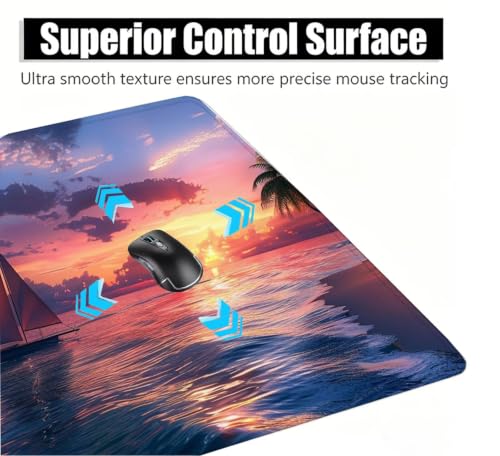Mouse pad maison grand format sous main bureau caoutchouc antidérapant - 5