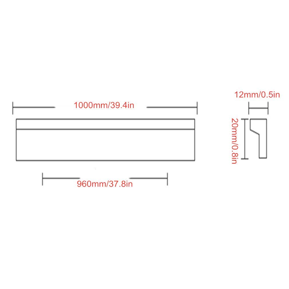 Uchwyt meblowy, uchwyt do szuflady, stop aluminium, nowoczesny, prosty do streamline, do kuchni, szafy na ubrania, komoda, uchwyt do mebli, 13 rozmiarów (środek otworu 960 mm, srebrny)