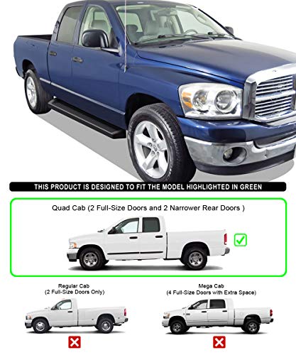 Estribos corredores APS 6in negro Dodge Ram 1500 2500 3500 miniatura 2