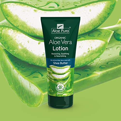 Aloe Pura Oragnic Aloe Vera Lotion With Shea Butter & Vitamin E, 200Ml #TOP4