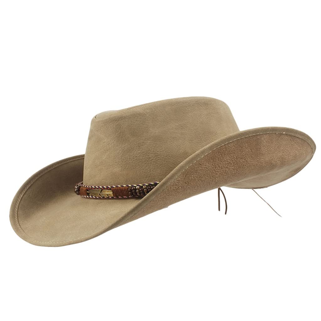 Chapeau western en denim à grand bord contre le froid et vent