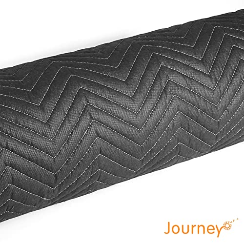 Journeyo Padded Packing & Moving Blankets 6 Pack Heavy Duty Professional 80 X 72 Inch Furniture Shipping Pads For Moving And Storage-Black(6 Heavy Duty Blankets 65Lbs / Dozen) #TOP6
