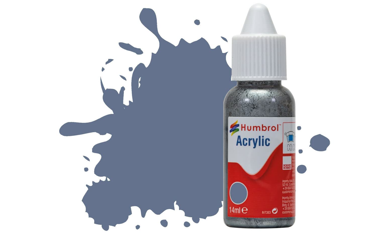 Humbrol Modelverf - DB0021 No 21 zwart - glans (14 ml), acrylverf voor modellen, kunststof, metaal, hout, glas, keramiek en meer, acryl retoucheerverf - hobbyverffles voor knutselkits